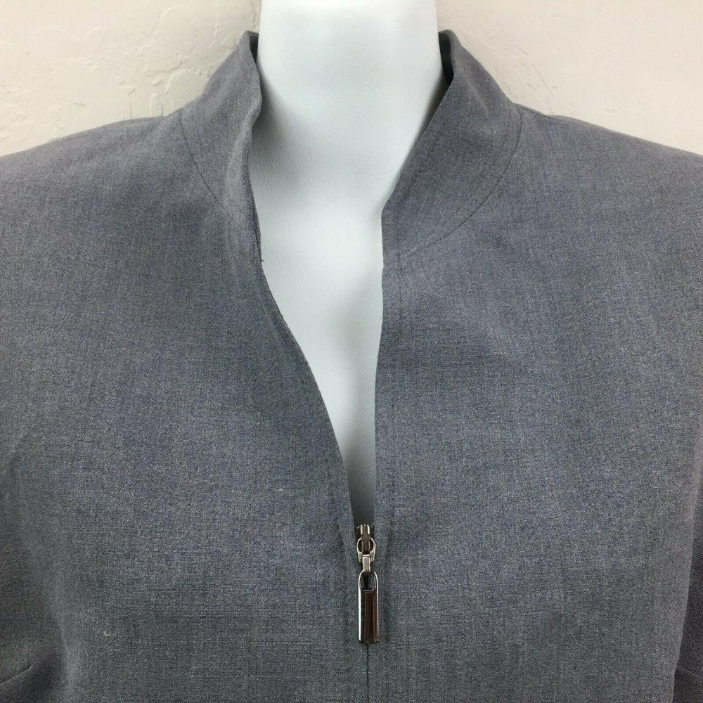 Amanda Smith Women's 8 Gray Zip Up Suit Jacket - Picture 3 of 7